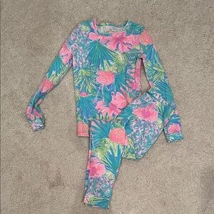 Lilly Pulitzer Pink and Blue Floral pajamas